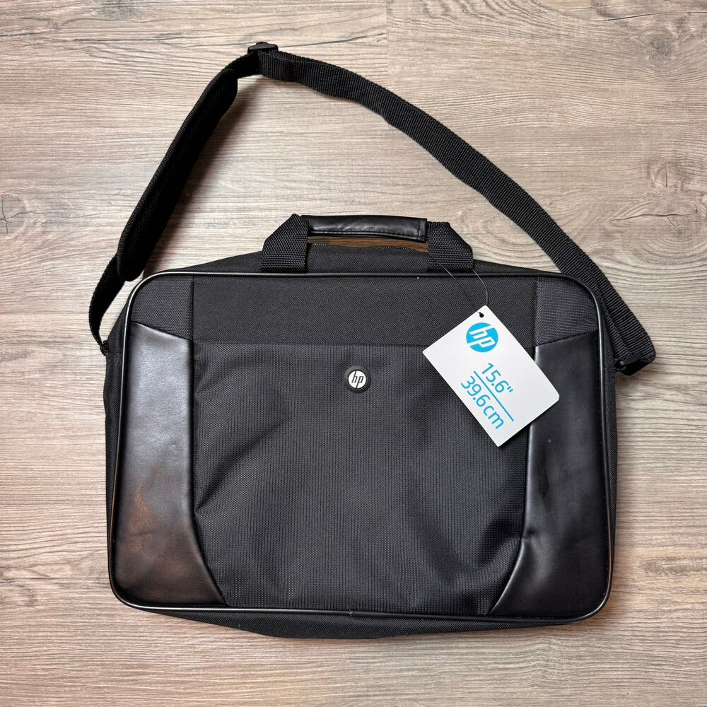 NWT HP 15.6” LAPTOP CARRYING BAG BLACK WORK SCHOOL TRAVEL LIGHTWEIGHT NYLON